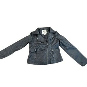 NWT! Route 66 Womens Blk Quilted PU Moto Biker Jacket SZ L FINAL SALE Deadstock
